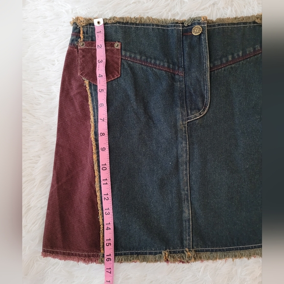 100% Cotton Patchwork Skirt size 29 - Picture 5 of 7